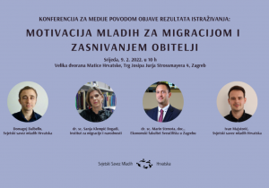 Konferencija za medije povodom objave rezultata istraživanja „Motivacija mladih za migracijom i zasnivanjem obitelji“