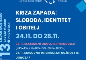 GORUĆE DRUŠTVENO-POLITIČKE RASPRAVE: 13. tjedan Svjetskog saveza mladih donosi četiri okrugla stola o aktualnim temama